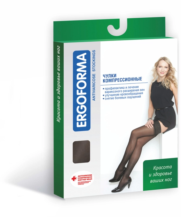 Эргоформа чулки компресс арт 221 р-р 6 цв телесный