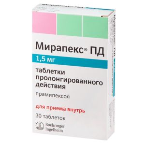 Мирапекс ПД таб. пролонг. 1.5мг №30