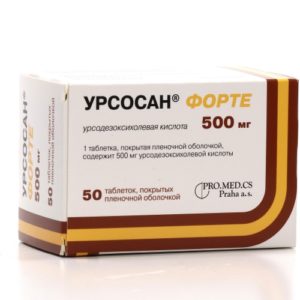 Урсосан Форте таб п/о плен 500 мг х50