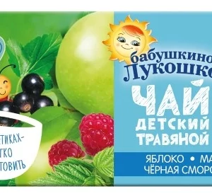 Чай детский бабушкино лукошко сок 200мл Яблоко-Вишня